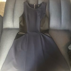 Blue and black dress